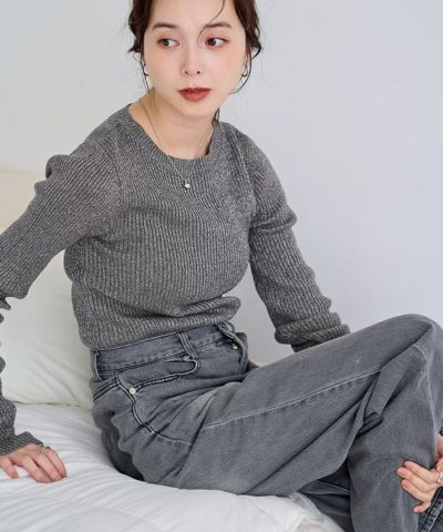 【ほぼ未使用】DES PRES デプレ シアー クルーネックプルオーバー ラメ ラメクルーネックプルオーバー | titivate