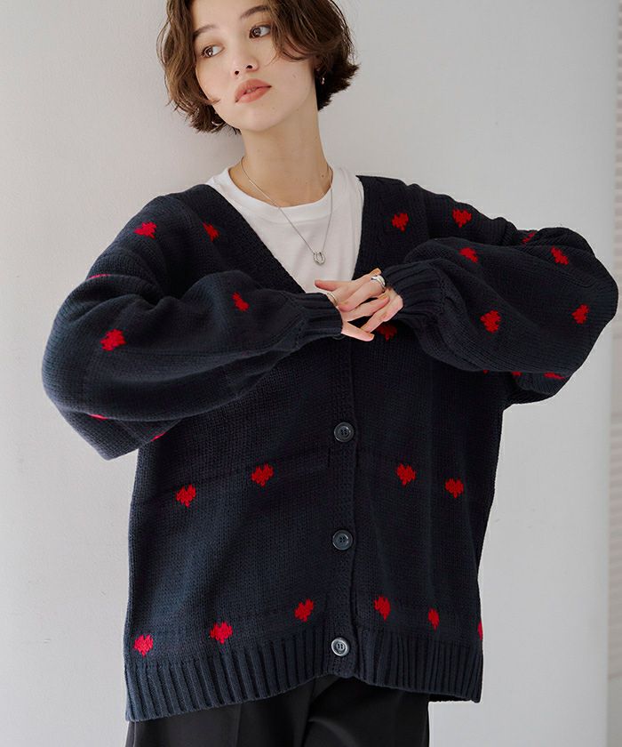 ハートニットカーディガン | titivate