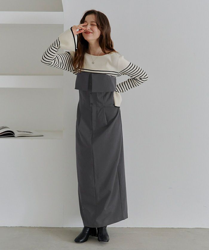 キャミソール/ベアトップ2wayワンピース | titivate