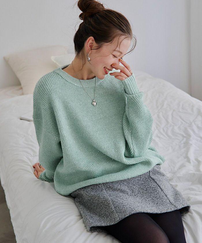 【完売品】seyto オープンワークスパンコールニット size1 seyto（セイト）の「Openwork sequential call knit / オープン