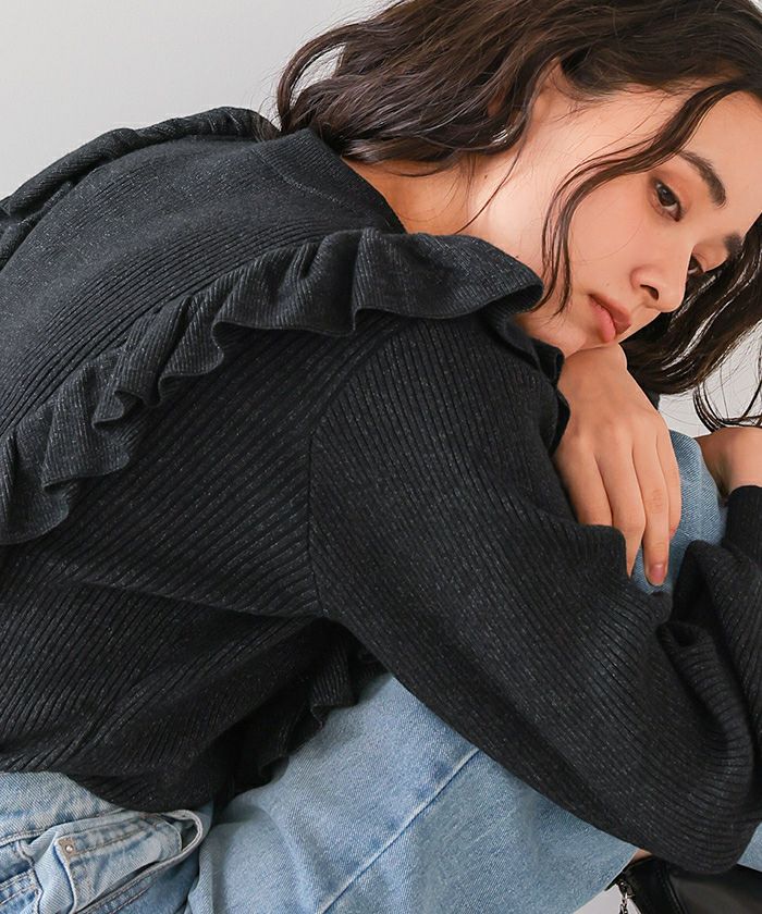 デザインフリルニット | titivate