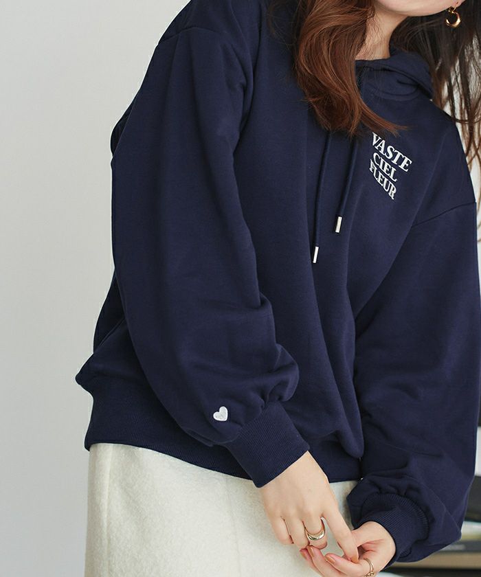 刺繍ロゴフード付スウェット | titivate