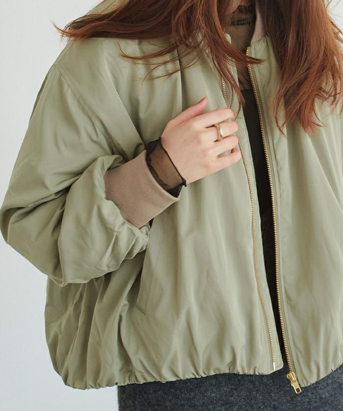 ショート丈　ブルゾン　MA-1 KOBE LETTUCE ブルゾン MA-1 アウター レディース 中綿 コート