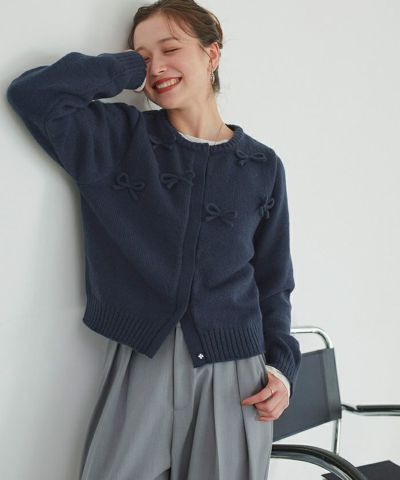 マフラー付きカーディガン | titivate