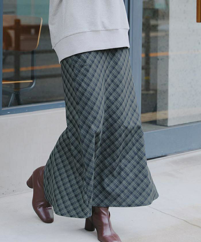✤新品✤　チェック柄イレギュラーロングスカート　M 000000112439-07-l.jpg?t=
