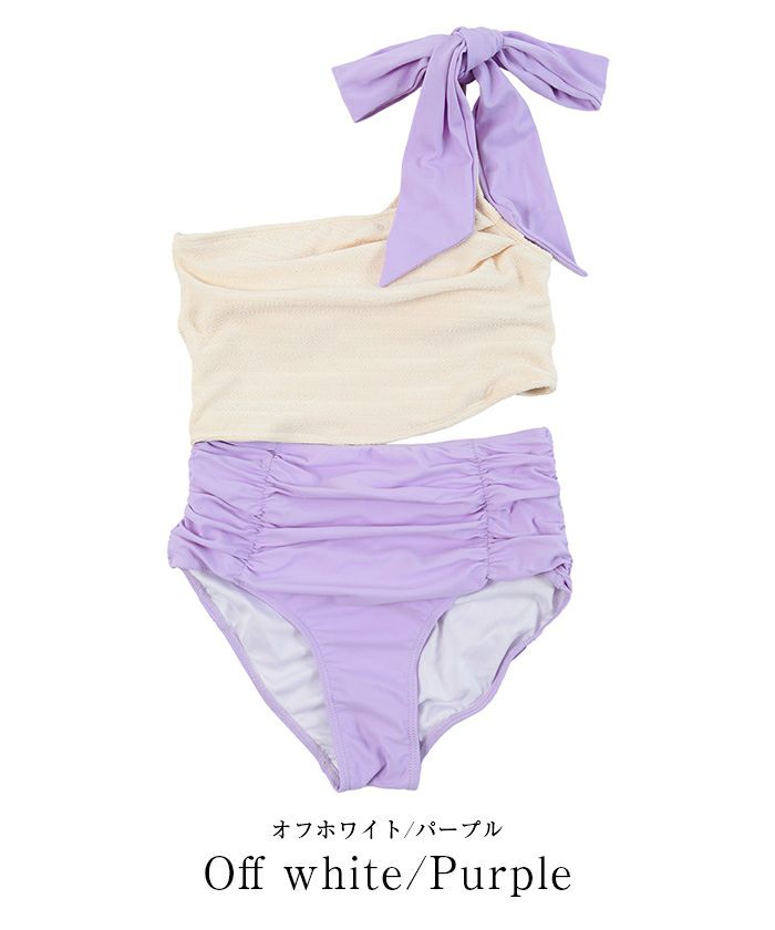 ワンショルダーカットアウトワンピース/水着【SEADRESS シードレス