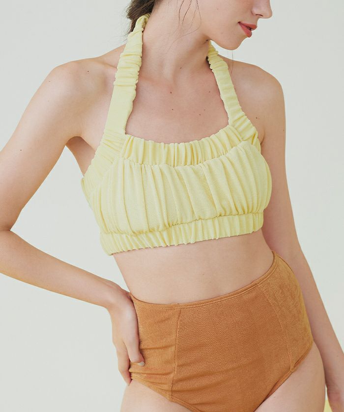 ホルターネックギャザーデザインビキニ/水着【SEADRESS シードレス