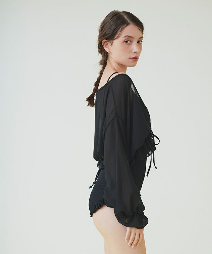 ボレロ付フリルデザインワンピース/セット水着【SEADRESS シードレス