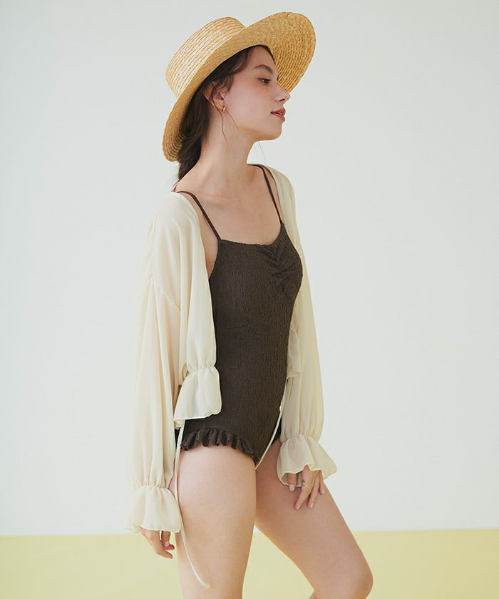 ボレロ付フリルデザインワンピース/セット水着【SEADRESS シードレス