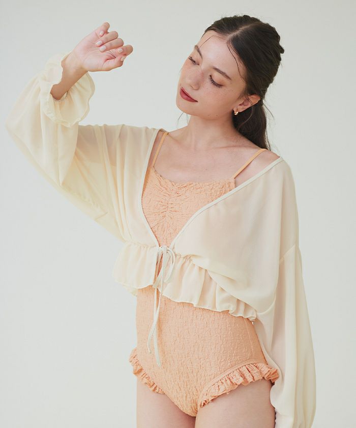 ボレロ付フリルデザインワンピース/セット水着【SEADRESS