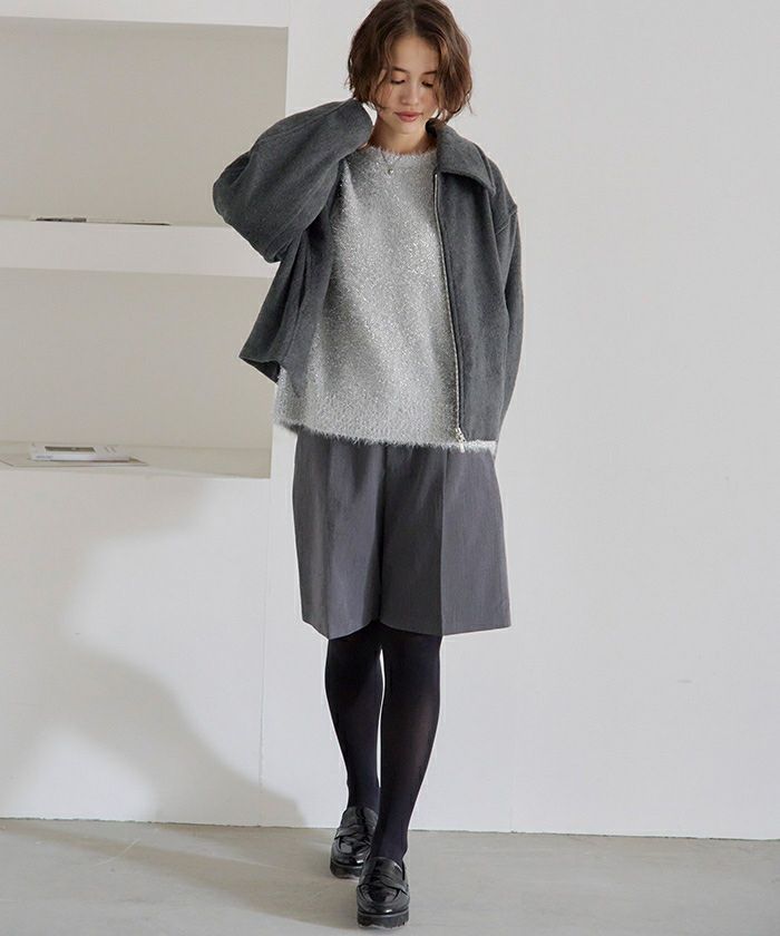 フェイクビーバーショートブルゾン | titivate