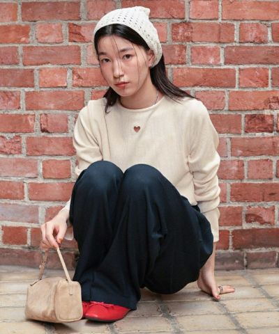 深Vネックサイドスリットスウェットプルオーバー | titivate