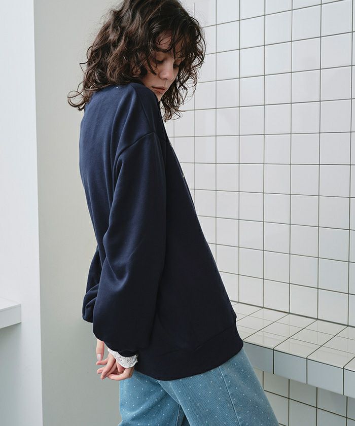 クルーネックルーズスウェットプルオーバー | titivate