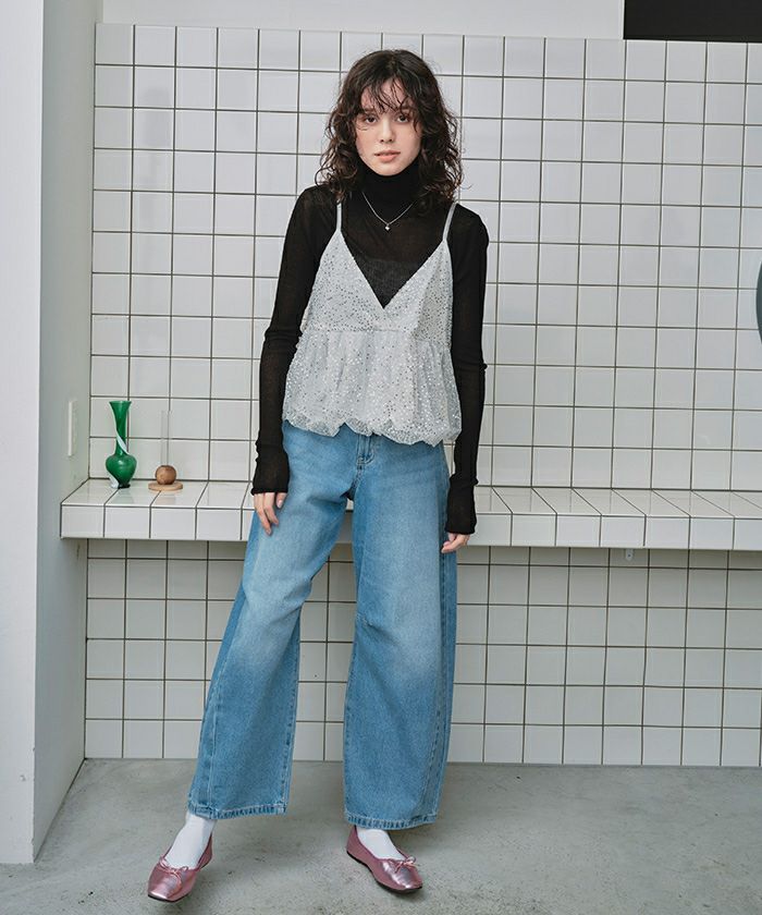 ヘムバルーンスパンコールキャミソールビスチェ | titivate