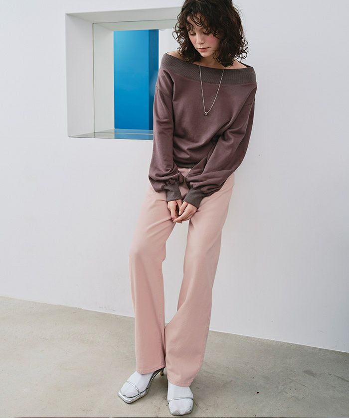 シルバー ストレートデニム レディース titivate ジーンズ デニム デニムパンツ ドット/カラー