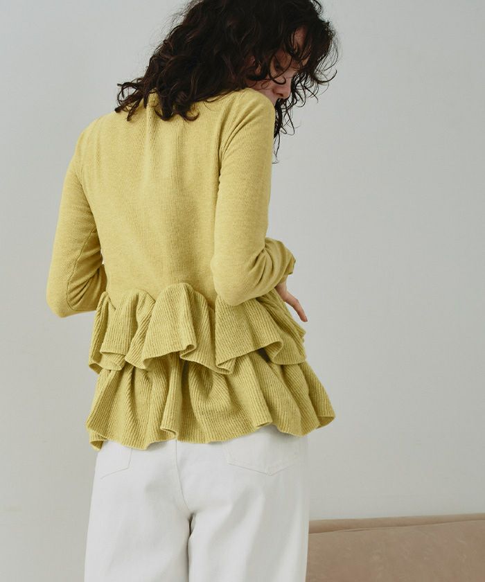 フリルヘムニットカーディガン | titivate