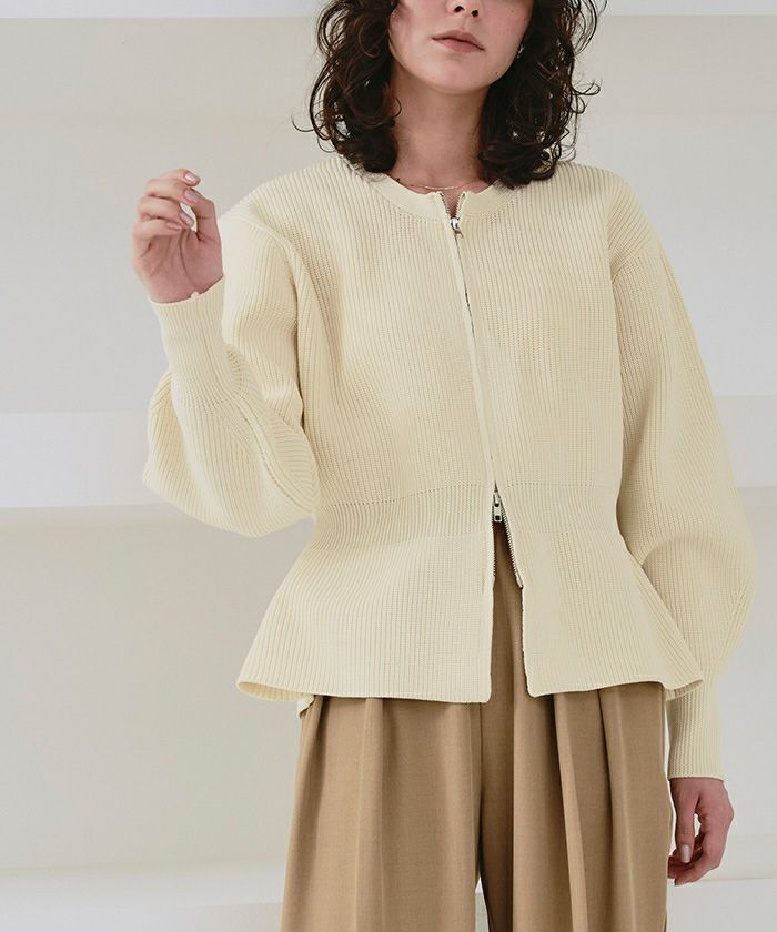 hype カーディガン リブジップアップハイネック カーディガン（07-39KI07-204
