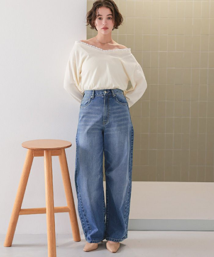 カーブラインデニムパンツ | titivate