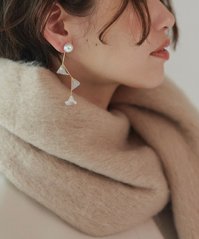 フラワーロングピアス【メール便可／5】 | titivate