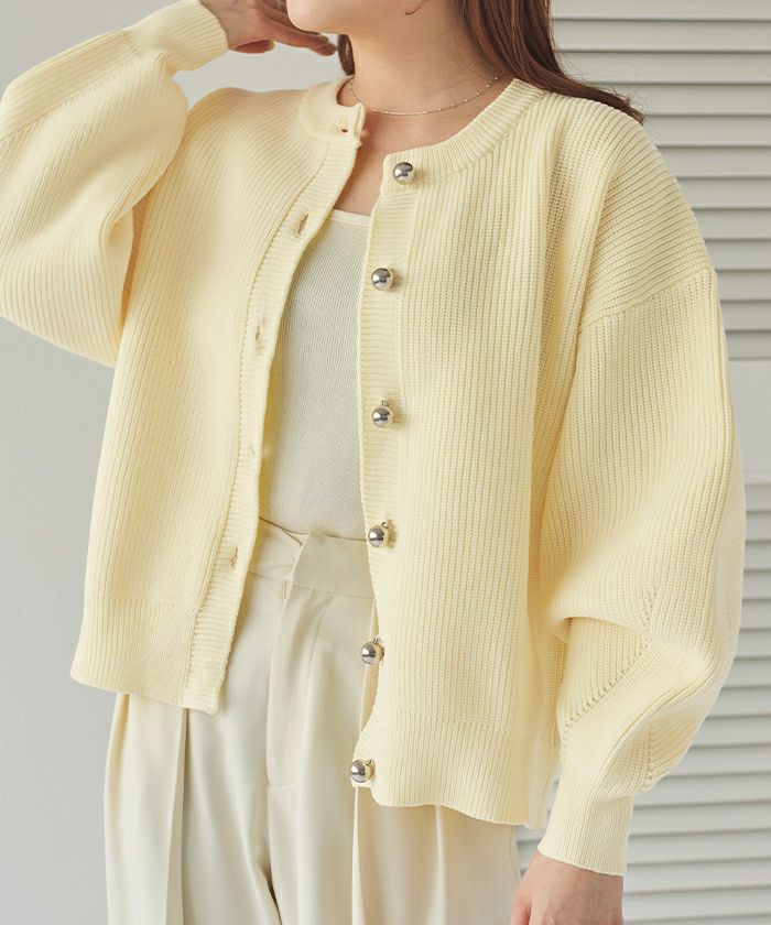 DOLCE & GABBA シルバー系ニットカーディガン 未使用品 DOLCE & GABBA シルバー系ニットカーディガン 未使用品