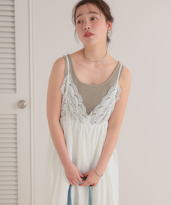 バストレースキャミソールワンピース | titivate