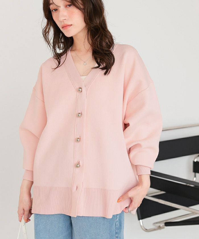 釦デザインニットカーディガン | titivate