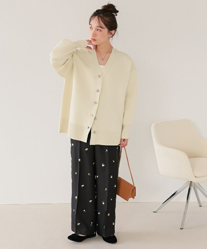 釦デザインニットカーディガン | titivate