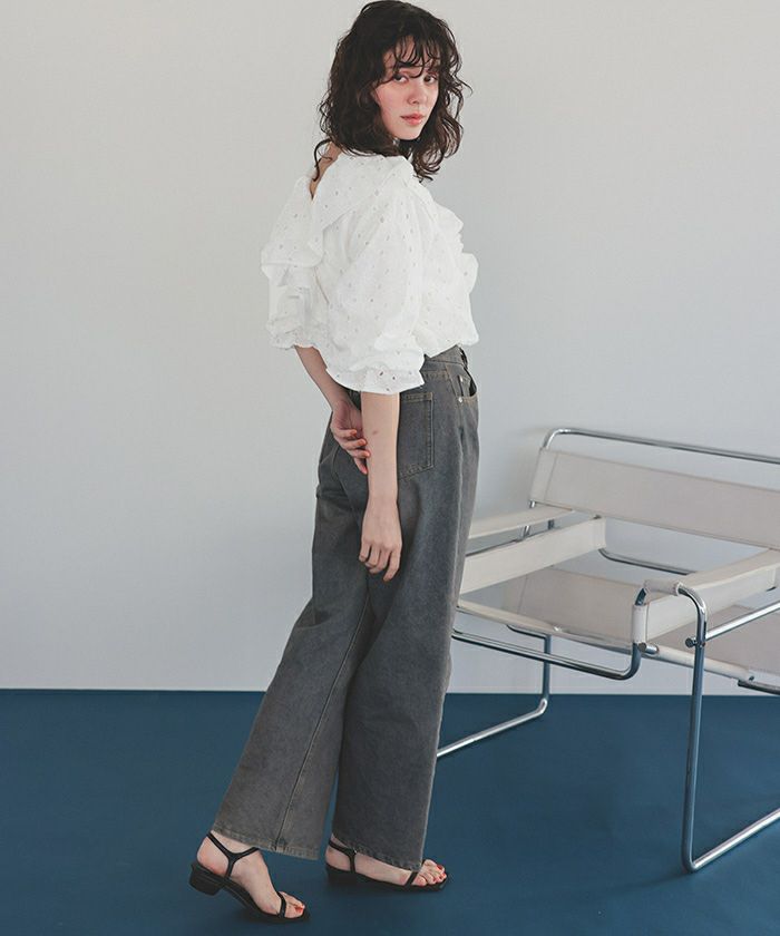 コットンレースフリルブラウス | titivate