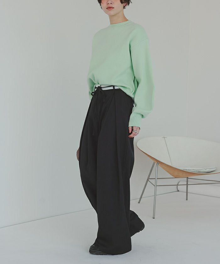 ウエストリボンベルト付きパンツ | titivate