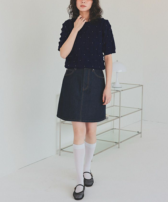 ◎美品 dotdot. 6枚 ドットデザインぽこぽこニットトップス | titivate