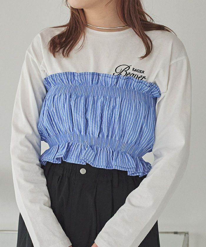 サッカーストライプシャーリングビスチェ【メール便可／70】 | titivate