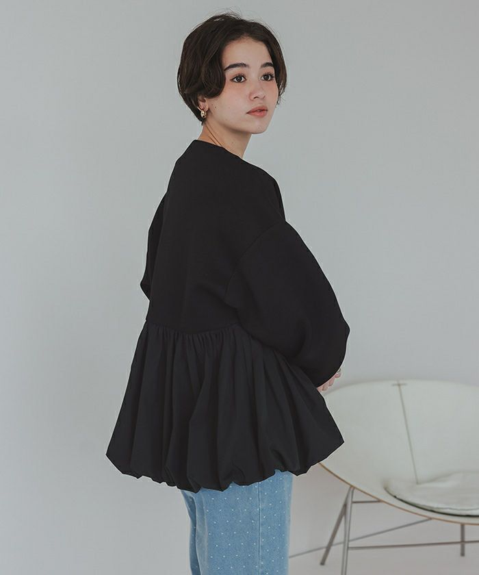 ドッキングペプラムブルゾン | titivate