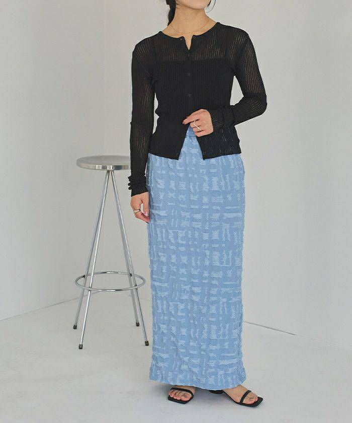 前後2wayリブシアーニットカーディガン【メール便可／80】 | titivate