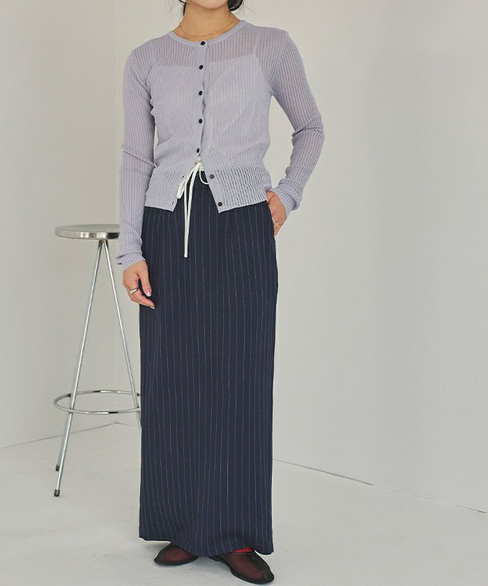 前後2wayリブシアーニットカーディガン【メール便可／80】 | titivate