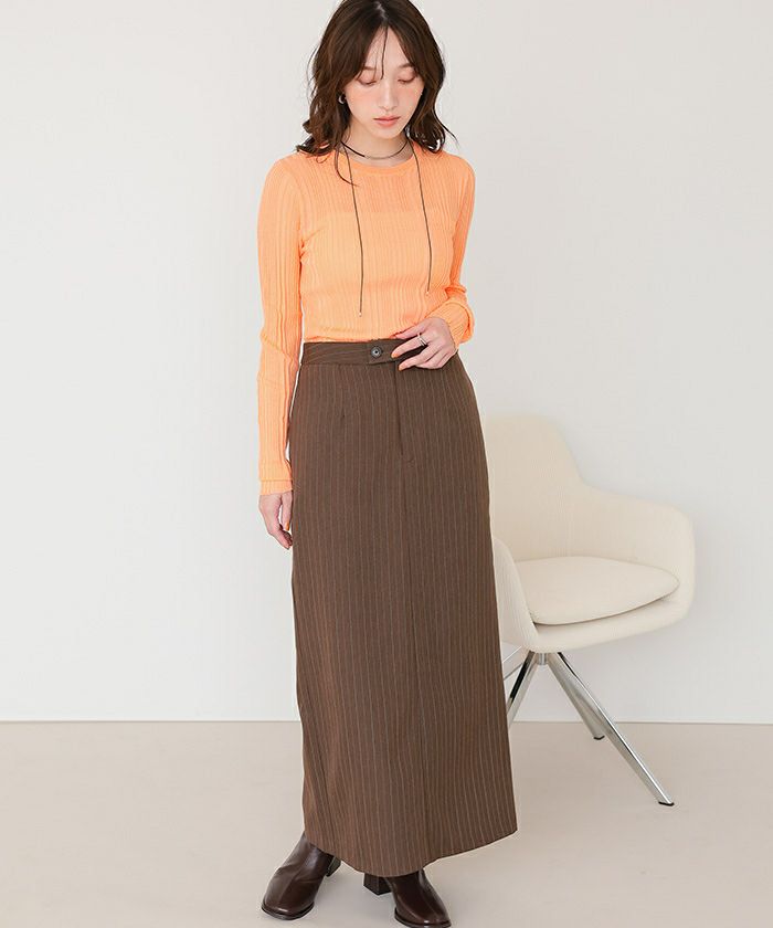 専用です！新品タグ付✨アパルトモン クルーネックシアーニット 定価2万 キレイめ クルーネックランダムリブシアーニット【メール便可／90】 | titivate