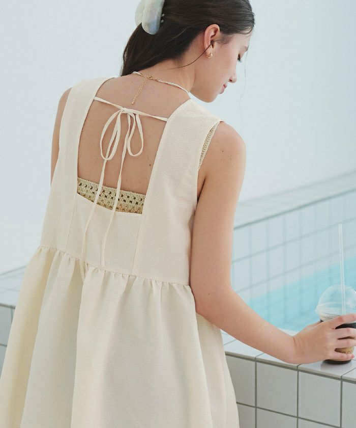 ノースリーブティアードチュニック/ラッシュガード【SEADRESS