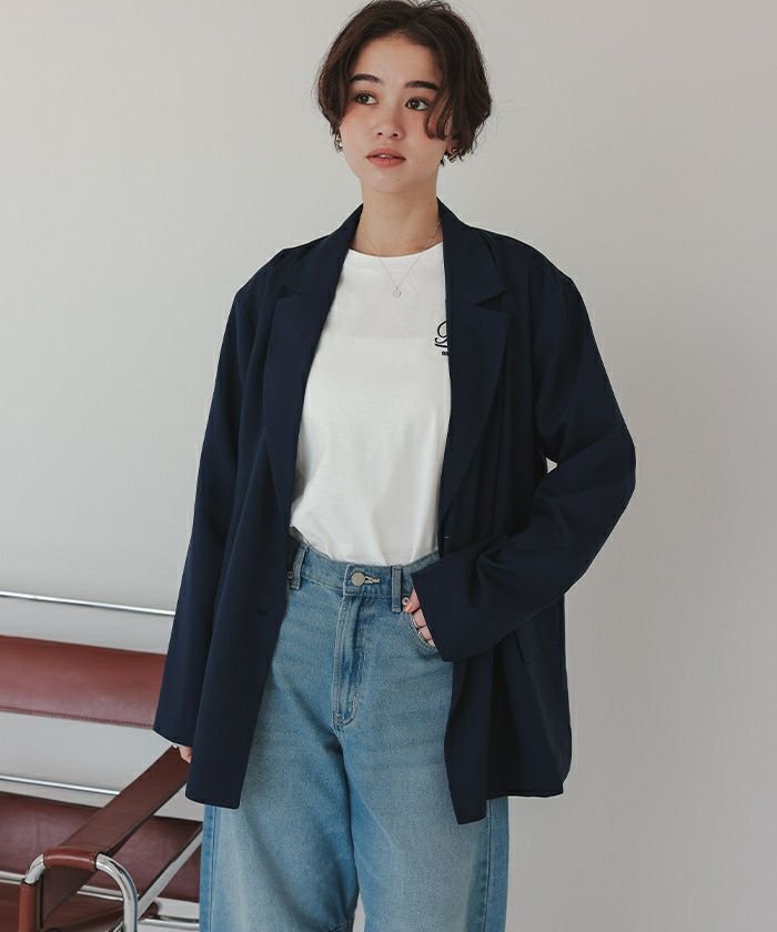 ロングスリーブ刺繍ロゴTシャツ【メール便可／90】 | titivate