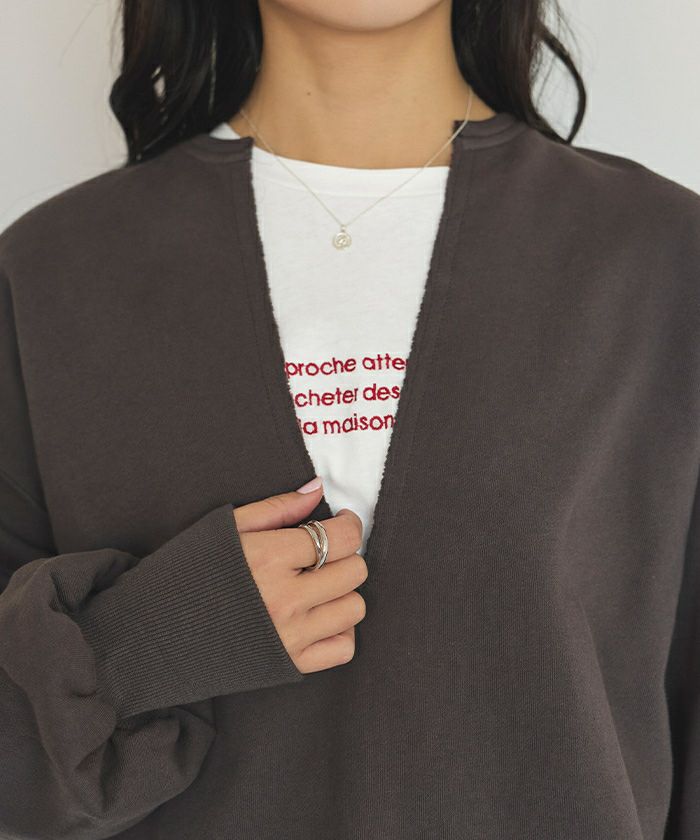 ロングスリーブ刺繍ロゴTシャツ【メール便可／90】 | titivate