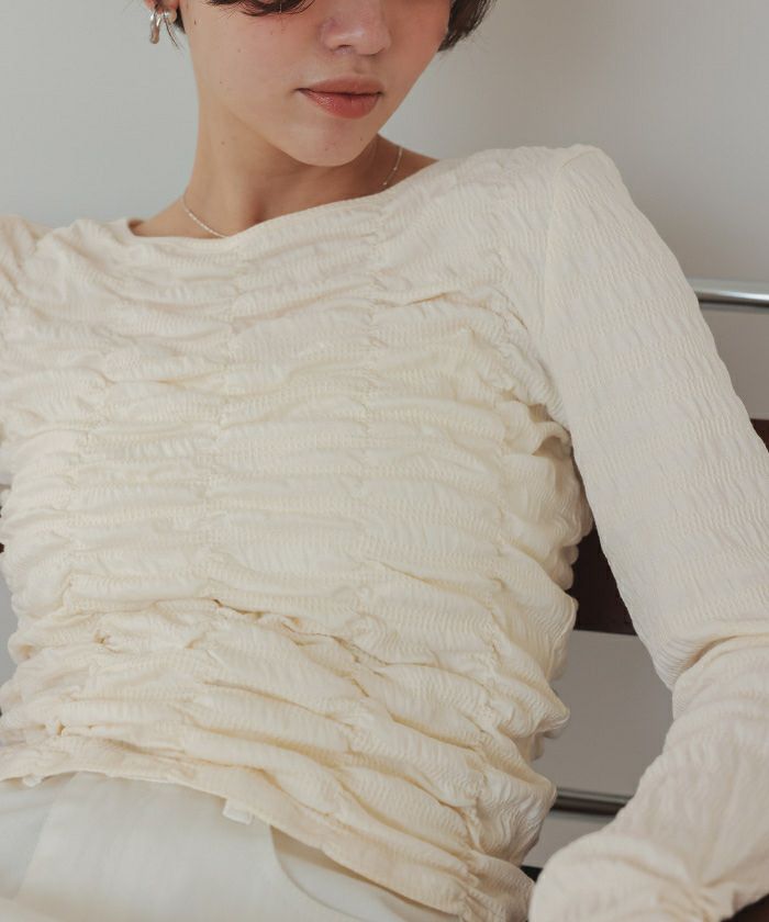 ロングスリーブシャーリングトップス | titivate