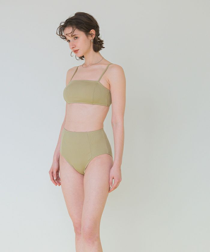 シードレス 水着セットアップ、ショートパンツ付 4点セット/リラックストップス&ショートパンツ付ビキニ/水着
