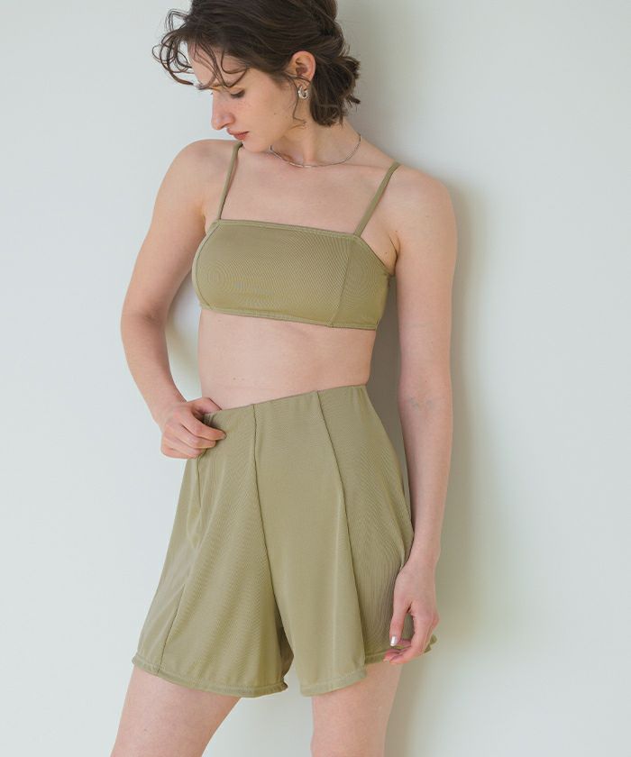 シードレス 水着セットアップ、ショートパンツ付 ショートパンツ付タックビキニ/セット水着（水着）｜SEA DRESS
