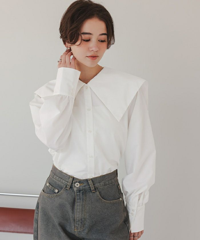 スクエアセーラーカラーブラウス | titivate