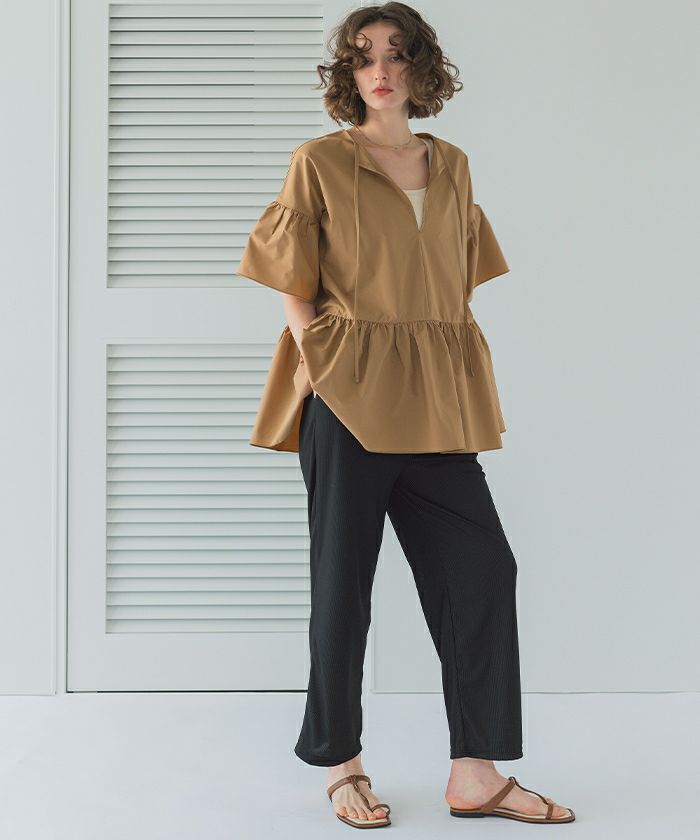 セットアップ/ヘムラインフレアブラウス×レギンスラッシュガード