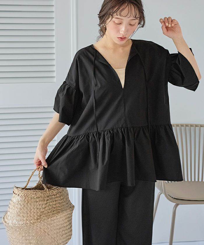 セットアップ/ヘムラインフレアブラウス×レギンスラッシュガード