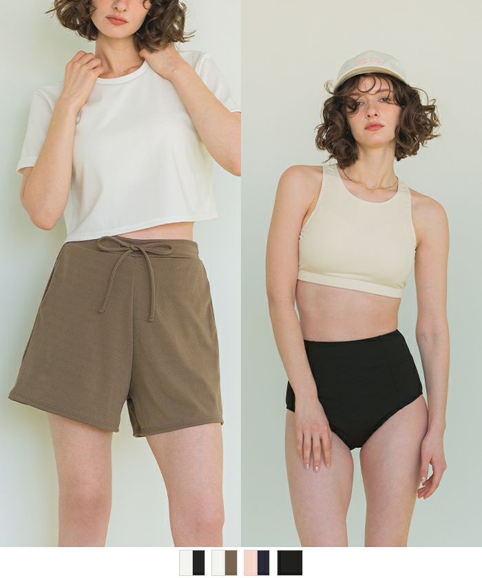 レースＴシャツ、ビキニ、ショートパンツ4点セット レースTシャツ、ビキニ、ショートパンツ4点セット