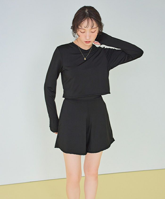 シードレス 水着セットアップ、ショートパンツ付 シードレス 水着セットアップ、ショートパンツ付 セール】4点セット