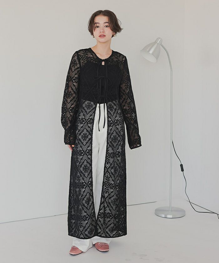 前後2wayレースロングガウン | titivate