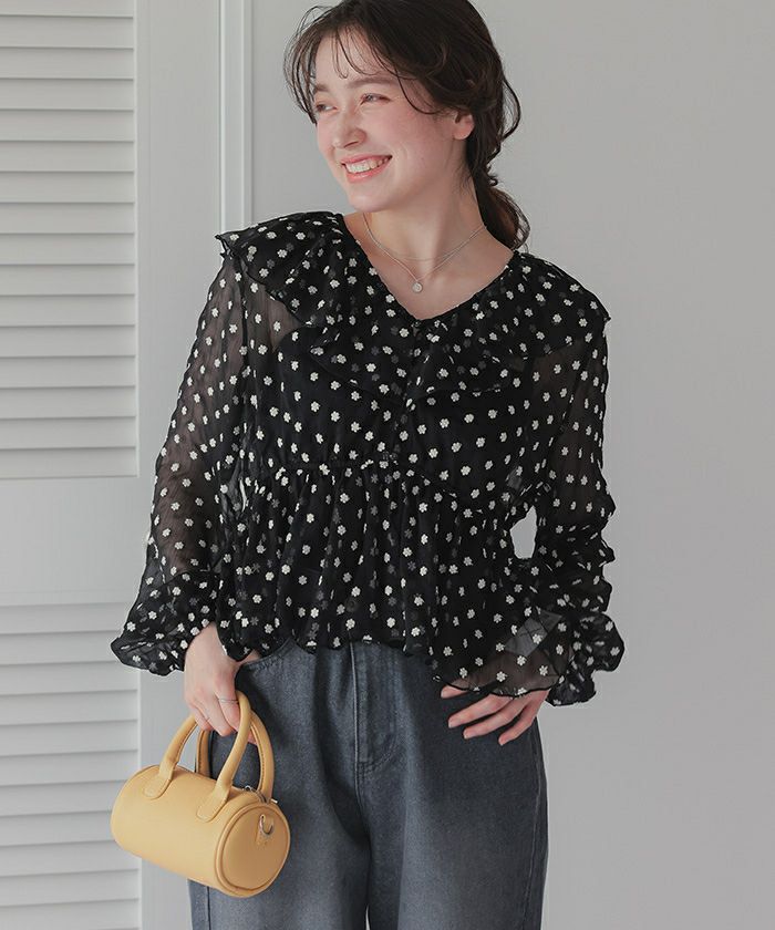 GUCCI ポピー エンブロイダリー 刺繍 ストライプ フリル ブラウス GUCCI ポピー エンブロイダリー 刺繍 ストライプ フリル ブラウス