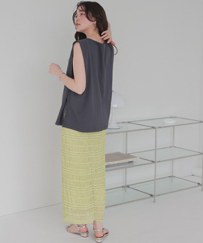 シャーリングレースタイトスカート | titivate