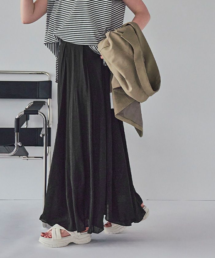 ブラックスカート☆Mサイズ☆ シアータックボリュームスカート | titivate